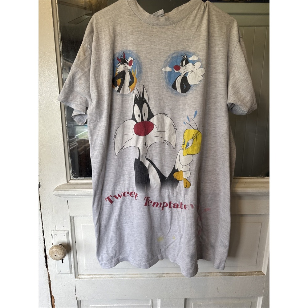 1998 Vintage Sylvester Tweet Temtations Looney Tunes Graphic T Shirt One Size